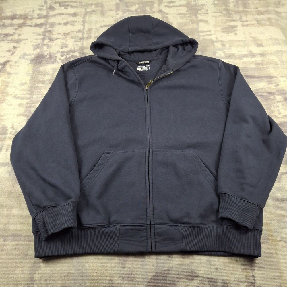 Carhartt Rain Defender Hoodie Mens 2XL Loose Fit Heavyweight Full Zip Jacket...